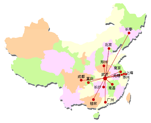 全国范围内:上海,北京,重庆,广州,成都,长沙,苏州,无锡,南京,桂林